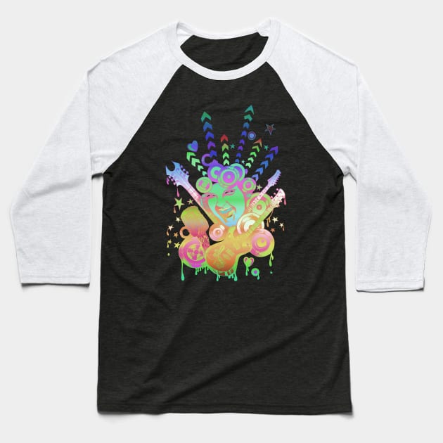 Rainbow Power Baseball T-Shirt by Cemetcooper